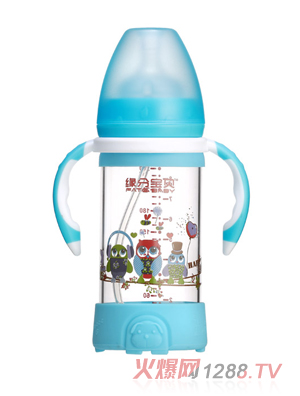 缘分宝贝玻璃奶瓶3106-蓝