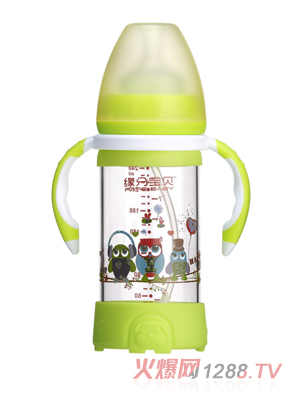 缘分宝贝玻璃奶瓶3106-绿