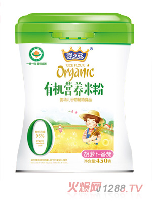 嬰之冠有機營(yíng)養米粉 胡蘿卜番茄 聽(tīng)裝