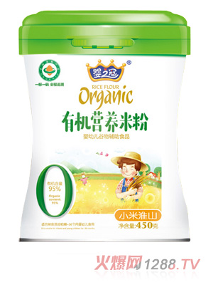 嬰之冠有機營(yíng)養米粉 小米淮山 聽(tīng)裝