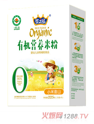 嬰之冠有機營(yíng)養米粉 小米淮山 盒裝