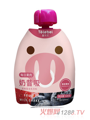 童樂(lè )貝每日果肉奶昔吸混合莓味
