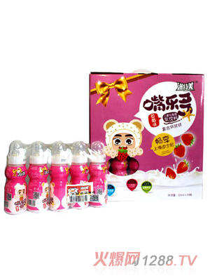 滋特美嘴樂(lè )多兒童乳酸菌乳飲料 草莓味 20瓶箱裝粉色