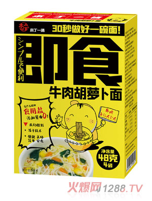 本丁即食牛肉胡萝卜面