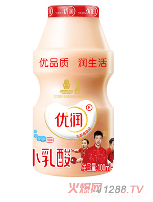 优润乳酸菌饮品 100ml 小乳酸 瓶标