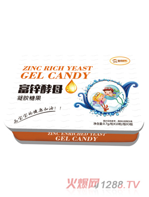 智慧熊富鋅酵母凝膠糖果 鐵盒裝