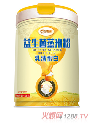 智慧熊益生菌蒸米粉 乳清蛋白 听装