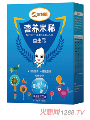 智慧熊營(yíng)養米稀 益生元 盒裝