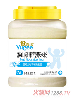 育记淮山薏米营养米粉800克透明桶装
