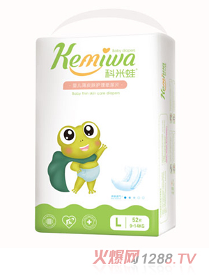 科米蛙婴儿薄皮肤护理纸尿片L