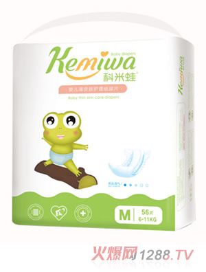 科米蛙婴儿薄皮肤护理纸尿片M