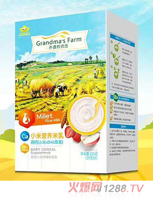 外婆的农庄小米营养米乳-高钙（小米+DHA苹果）盒装
