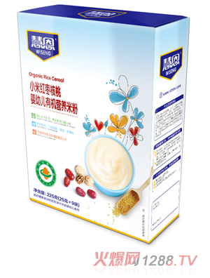 慧恩小米紅棗核桃嬰幼兒有機營(yíng)養米粉225g