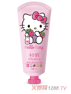 Hello Kitty初酷草莓牛奶柔润护手霜 50g