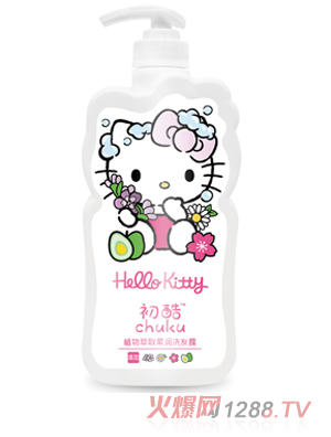 Hello Kitty初酷植物萃取柔润洗发露 400ml