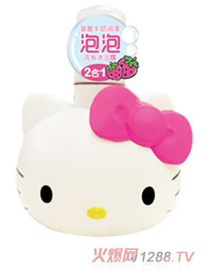 Hello Kitty初酷草莓牛奶润泽泡泡洗发沐浴露