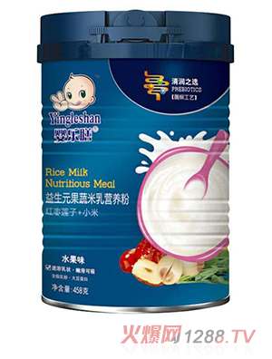 婴乐膳益生元果蔬米乳营养粉水果味 红枣莲子+小米