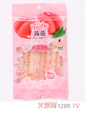 林食佳160g乳酸菌蒟蒻果冻条 樱花白桃味