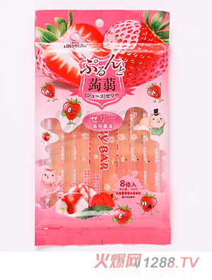 林食佳160g乳酸菌蒟蒻果冻条 草莓冰淇淋味