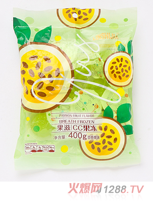 林食佳400g果滋cc果冻袋装 百香果味