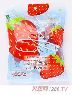 林食佳400g果滋cc果冻袋装 草莓味