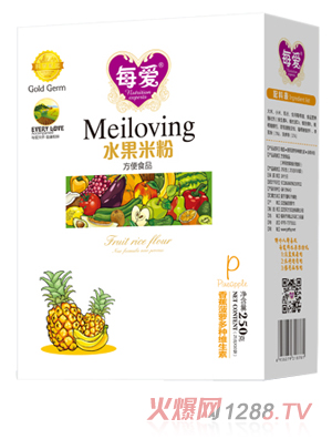 每愛(ài)水果米粉 香蕉菠蘿多種維生素養 盒裝