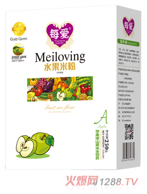 每愛(ài)水果米粉 蘋(píng)果淮山薏米全營(yíng)養 盒裝