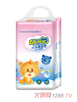 小熊優(yōu)恩大環(huán)腰超薄嬰兒紙尿褲M(mǎn)60