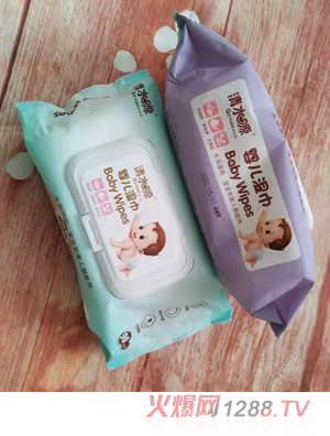 清水源竹婴口湿巾
