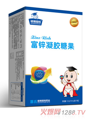 碩博搭檔富鋅凝膠糖果豎盒