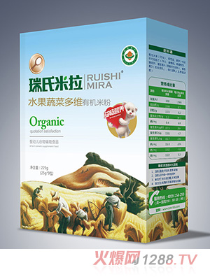 瑞氏米拉水果蔬菜多維有機米粉225g