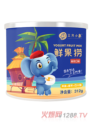 多可三只小象鮮果撈 黃桃