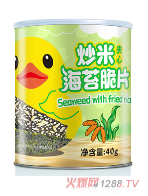 小黄吖炒米夹心海苔脆片