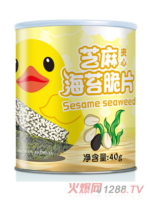 小黄吖芝麻夹心海苔脆片