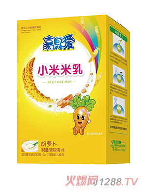 嘉呗嗳小米米乳盒装 胡萝卜