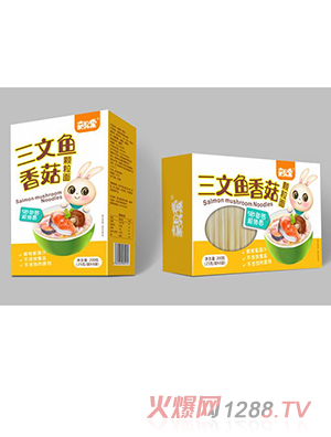 嘉唄噯超細面 三文魚(yú)香菇