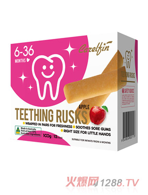 可儿芬磨牙棒饼干苹果味