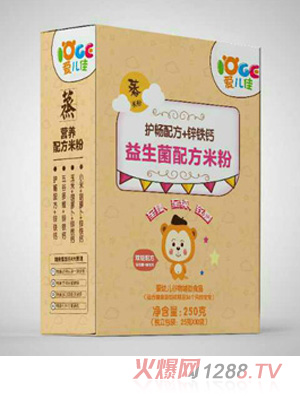 愛(ài)兒佳益生菌配方米粉盒裝-護暢配方+鋅鐵鈣