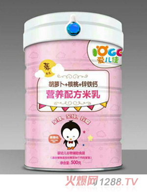 愛(ài)兒佳營(yíng)養配方米乳罐裝-胡蘿卜+核桃+鋅鐵鈣