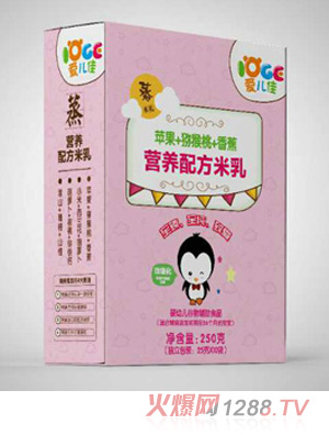 愛(ài)兒佳營(yíng)養配方米乳盒裝-蘋(píng)果+獼猴桃+香蕉