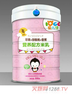 愛(ài)兒佳營(yíng)養配方米乳罐裝-蘋(píng)果+獼猴桃+香蕉