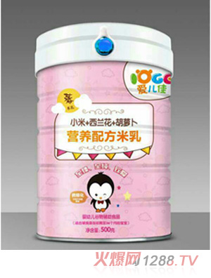愛(ài)兒佳營(yíng)養配方米乳罐裝-小米+西蘭花+胡蘿卜