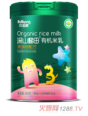 貝迪康深山梯田有機米乳 果繽紛配方 聽(tīng)裝