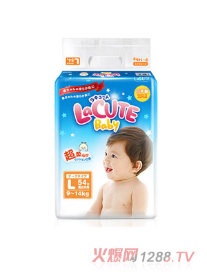 乐可爱日本原装纸尿裤大号l54片(9-14kg)