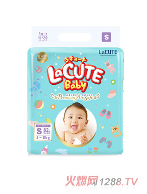 乐可爱日本原装新生儿纸尿裤-森林王子小号s82片(4-8kg)