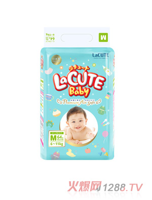 乐可爱日本原装新生儿纸尿裤-森林王子中号m64片(6-12kg)