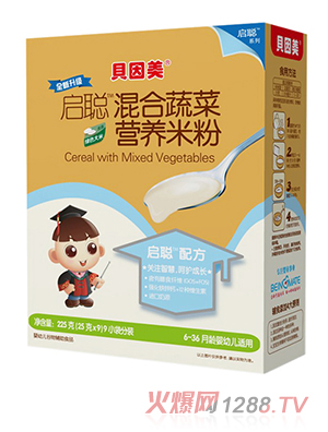 贝因美启聪混合蔬菜营养米粉