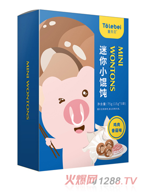 童樂(lè )貝迷你餛飩雞肉香菇味