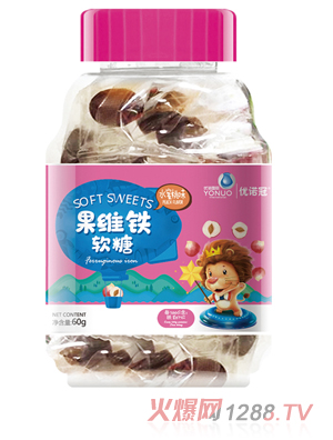 优诺冠果维铁软糖 水蜜桃味