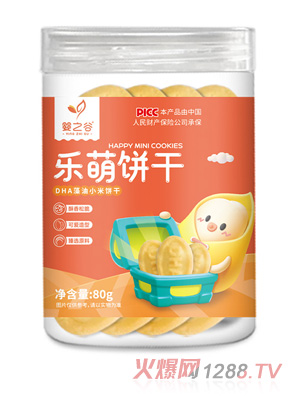 婴之谷乐萌饼干-DHA藻油小米饼干瓶装80克